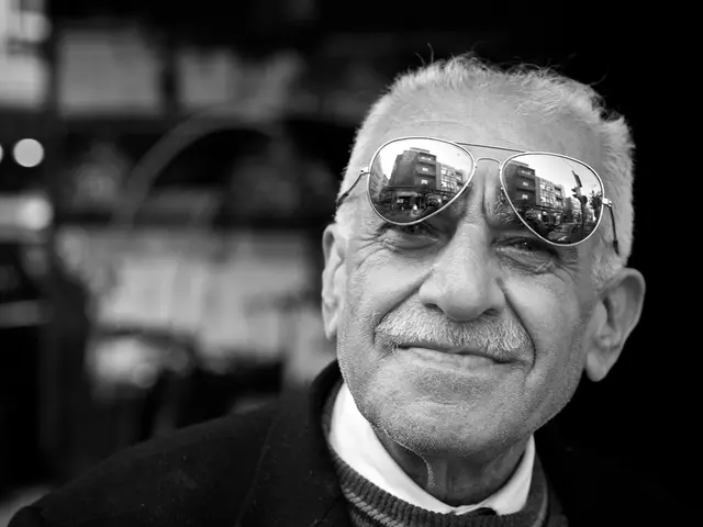 Artificial Intelligence Entity Perceives Its Self-Image as a Smiling Individual with Brown Hair and...