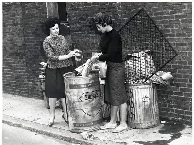 A robot diver excavates waste materials from marine environments
