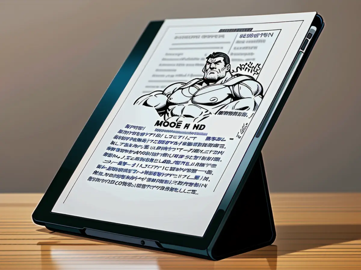 Allowing for flexibility, the E-book reader includes an optional foldable cover that permits its vertical standing.