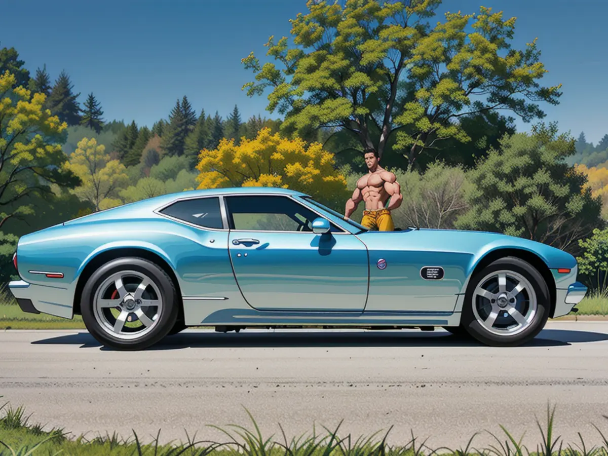 Finely sculpted long engine hood, elegantly opening like a butterfly's wings. Such is the...